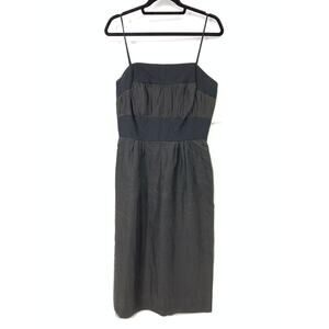 Vintage 1950's Lilli Diamond Women's Approx Size Small Sheath Midi Dress Black